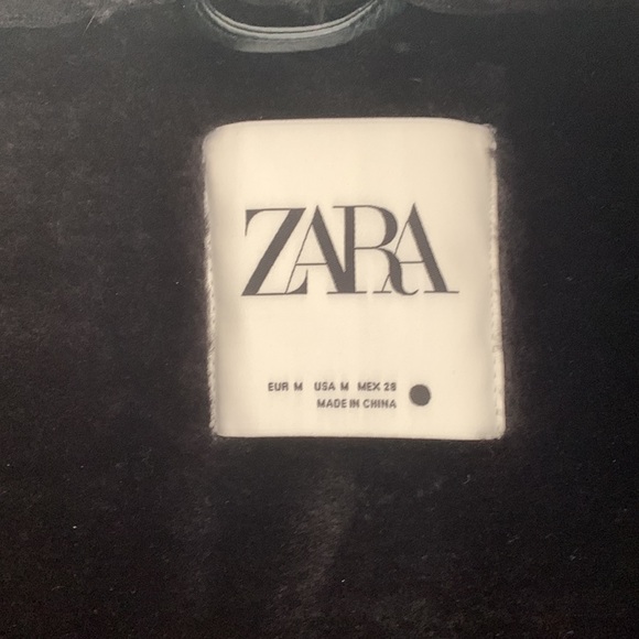 ZARA FAUX SHEARLING/FAUX LEATHER JACKET - Picture 2 of 3